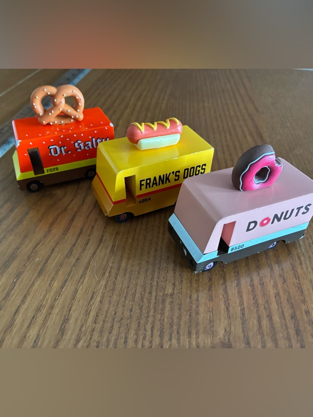 Collectable Candylab Food Trucks -Dr Salty, Frank’s Dogs, and Pink Donuts